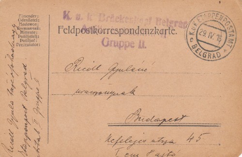 Cartolina militare 1916 kuk - cartolina,