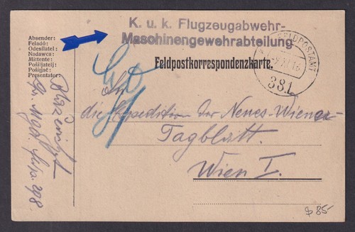 Austria 1916 feldpost card kuk - feldpost,