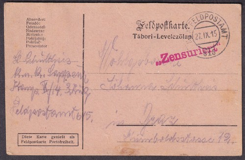 Austria 1915 wwi censore - austria,